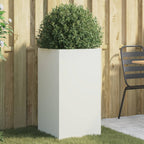 Jardinera acero blanco 32x29x75 cm