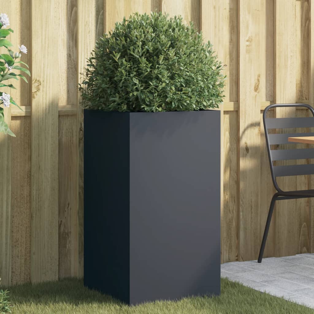 Jardinera acero blanco 32x29x75 cm