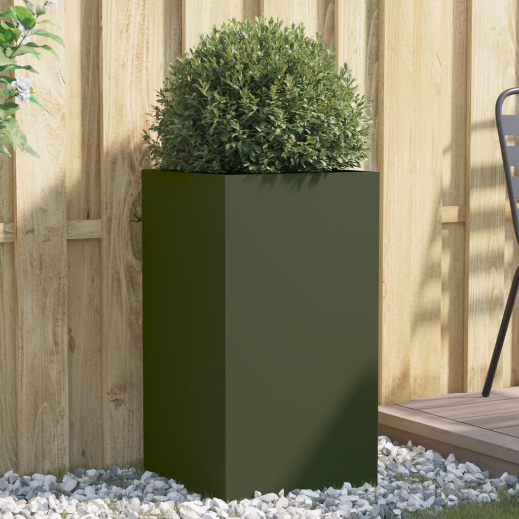 Jardinera acero blanco 32x29x75 cm