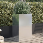 Jardinera acero blanco 32x29x75 cm