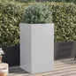 Jardinera de acero galvanizado plateado 32x29x75 cm