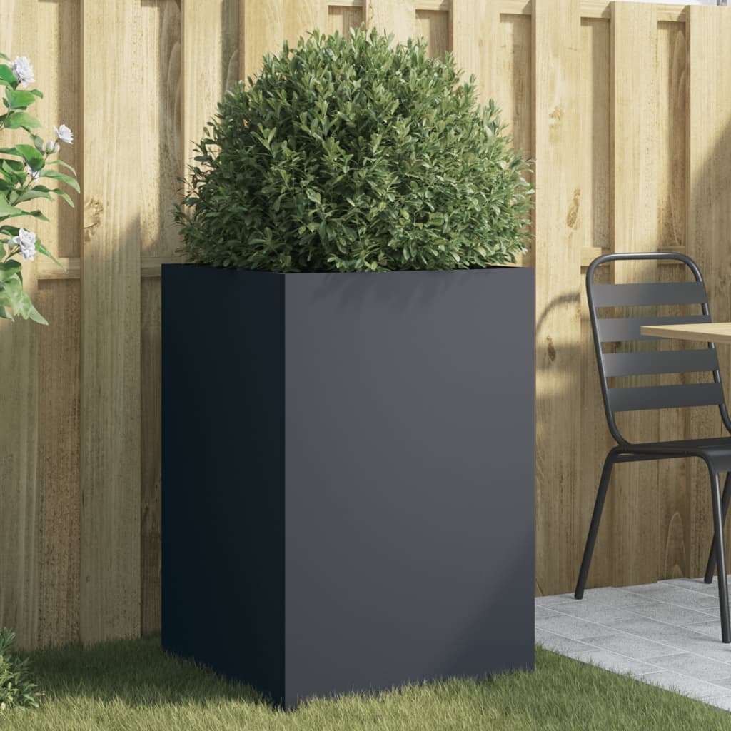 Jardinera acero blanco 32x29x75 cm