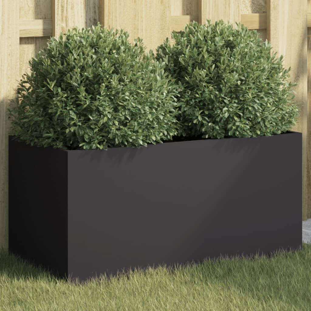 Jardinera acero blanco 32x29x75 cm