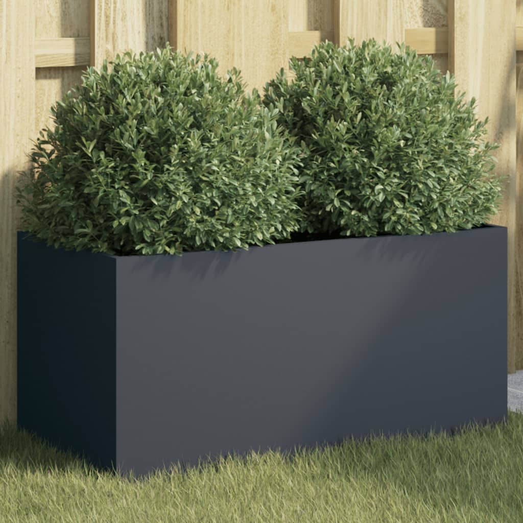 Jardinera acero blanco 32x29x75 cm