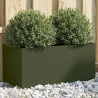 Jardinera acero blanco 32x29x75 cm