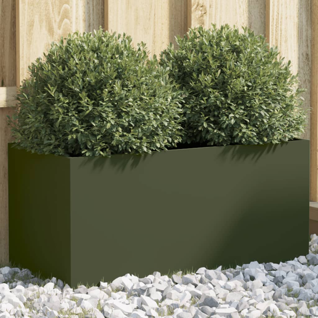 Jardinera acero blanco 32x29x75 cm