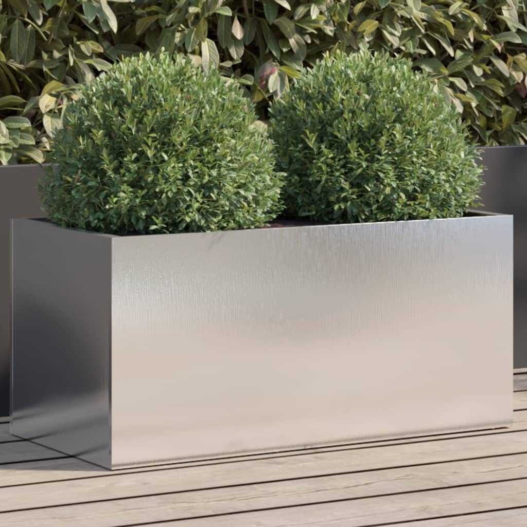 Jardinera acero blanco 32x29x75 cm