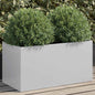 Jardinera de acero galvanizado plateado 32x29x75 cm