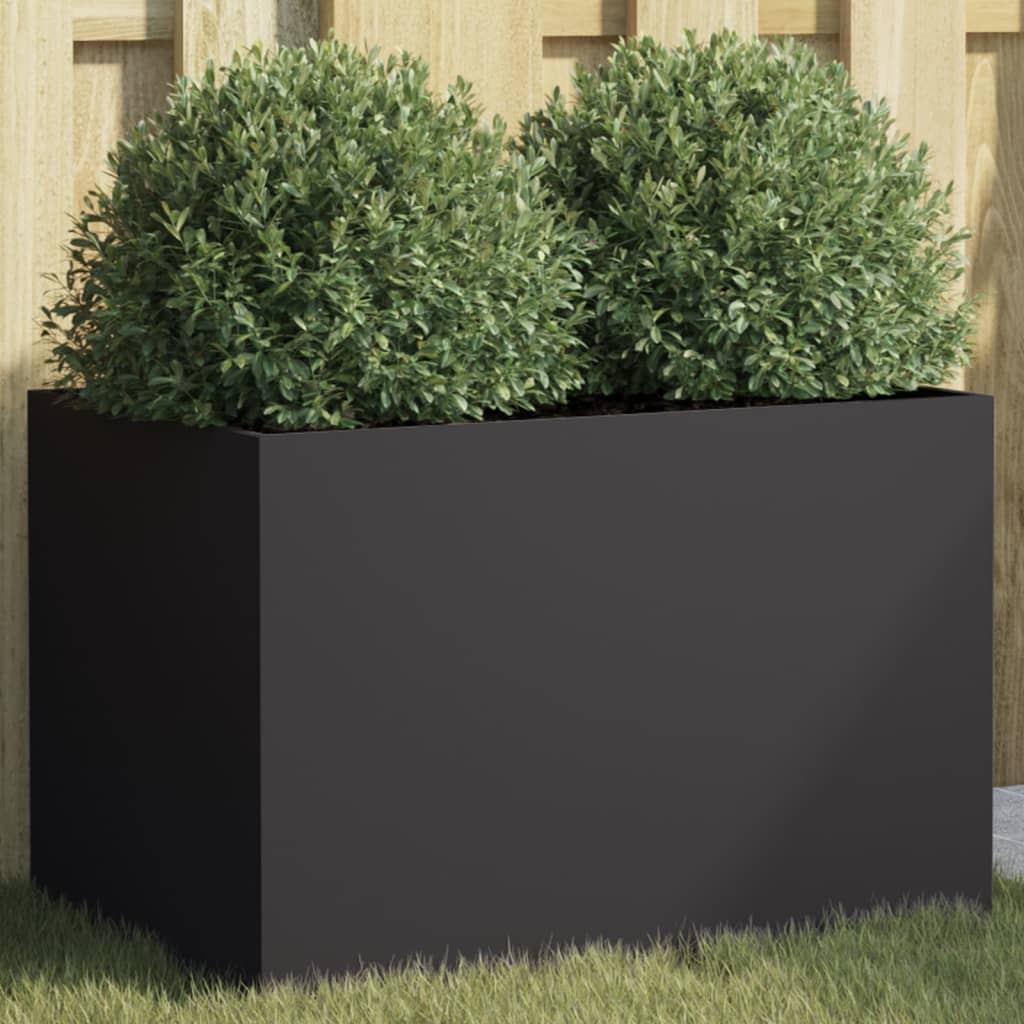 Jardinera acero blanco 32x29x75 cm
