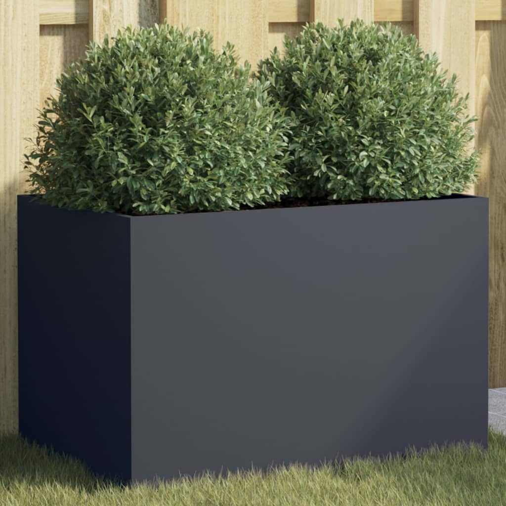 Jardinera acero blanco 32x29x75 cm
