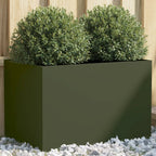 Jardinera acero blanco 32x29x75 cm