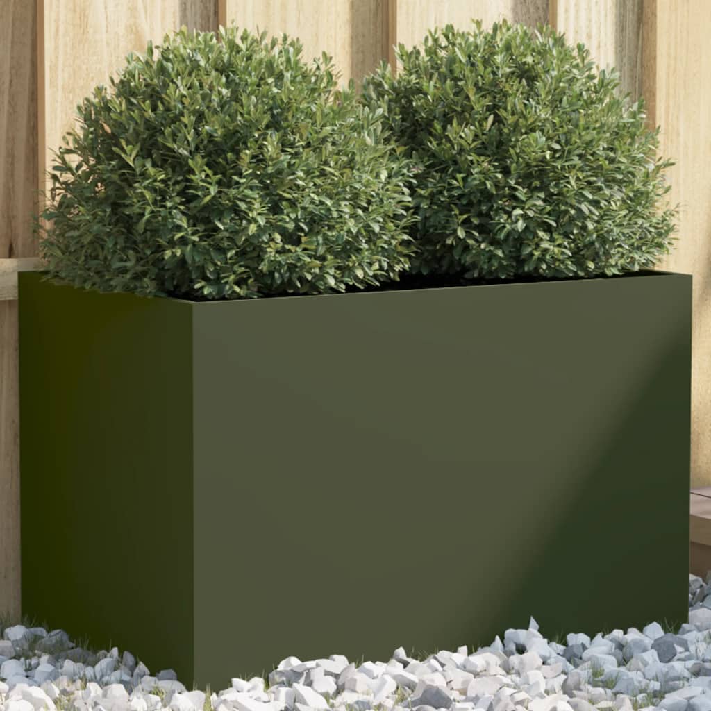 Jardinera acero blanco 32x29x75 cm
