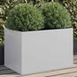Jardinera de acero galvanizado plateado 32x29x75 cm