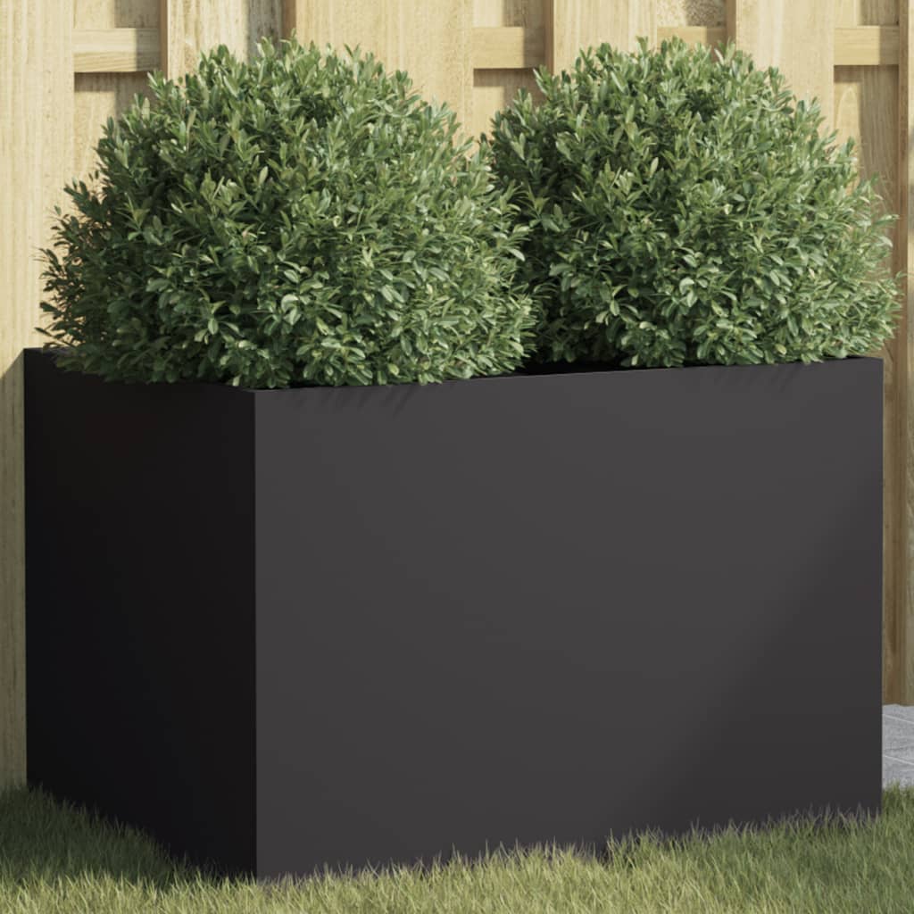 Jardinera acero blanco 32x29x75 cm