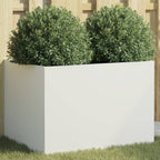 Jardinera acero blanco 32x29x75 cm