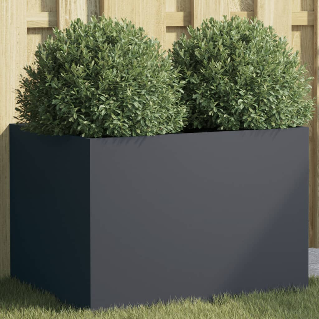 Jardinera acero blanco 32x29x75 cm
