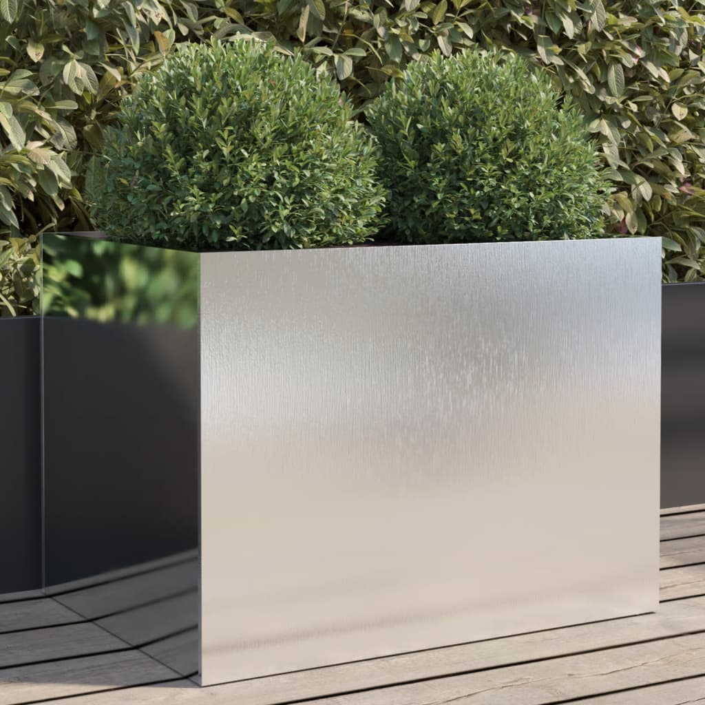 Jardinera acero blanco 32x29x75 cm