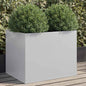 Jardinera de acero galvanizado plateado 32x29x75 cm