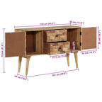 Aparador de madera maciza de mango 110x30x70 cm