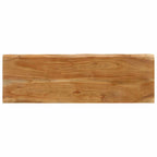 Banco con borde natural de madera de acacia maciza 105 cm