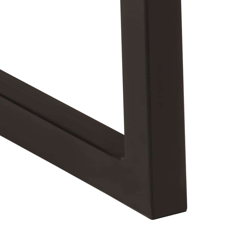 Banco con borde natural de madera de acacia maciza 105 cm