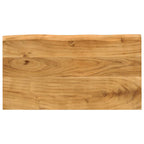 Set de 3 mesas apilables con borde natural madera acacia maciza