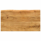 Set de 3 mesas apilables con borde natural madera maciza acacia