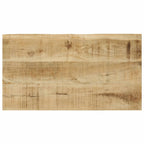 Set de 3 mesas apilables con borde natural madera maciza mango