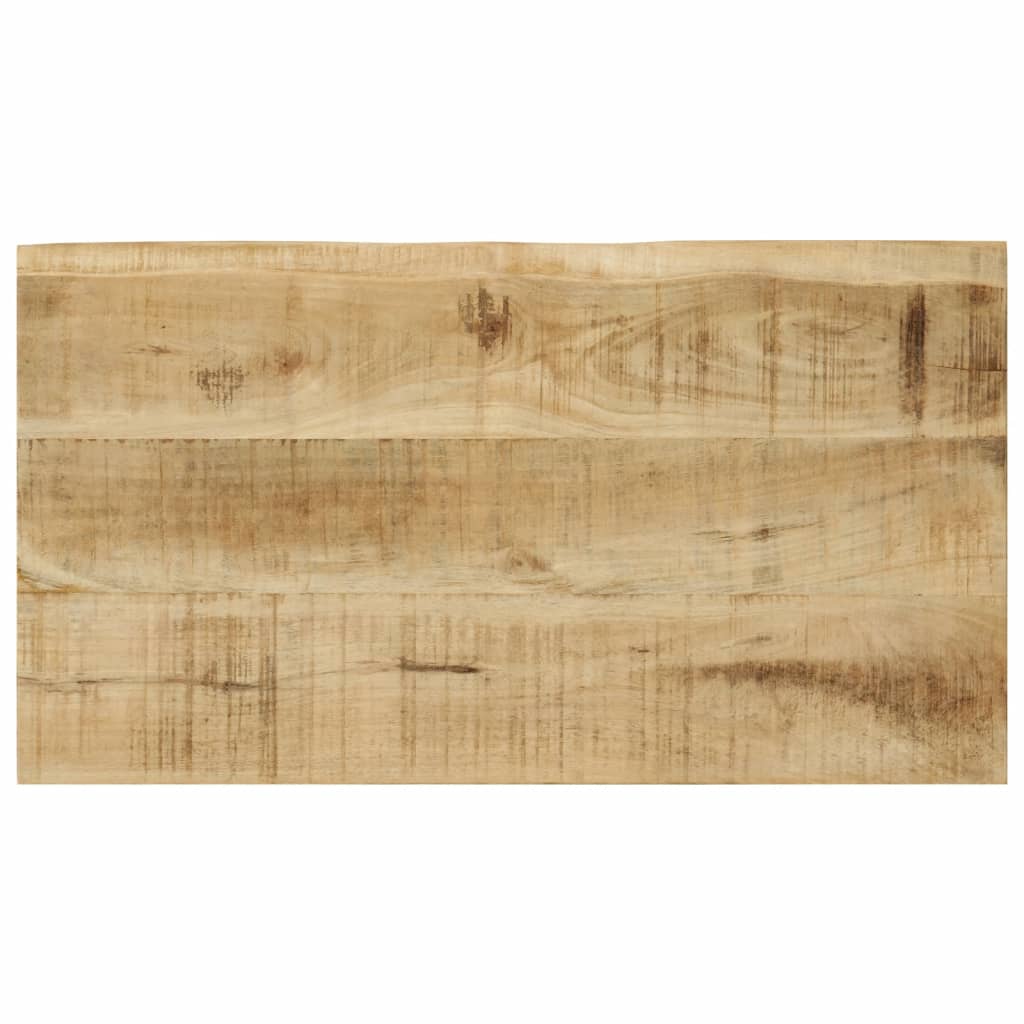 Set de 3 mesas apilables con borde natural madera maciza mango