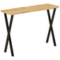 Mesa consola con borde natural madera maciza mango 105x33x76 cm