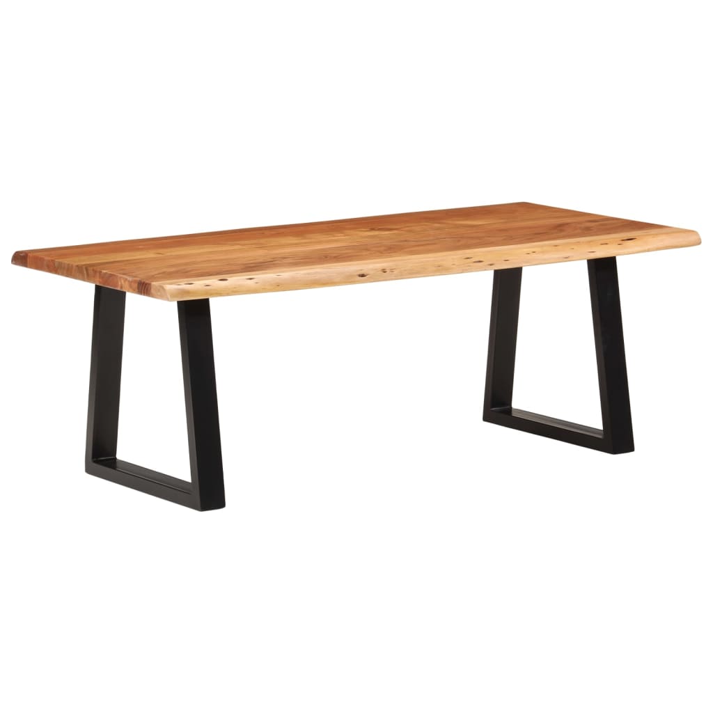 Mesa centro madera ingeniería y hierro gris Sonoma 80x80x45 cm