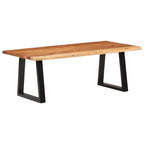 Mesa centro madera ingeniería y hierro gris Sonoma 80x80x45 cm