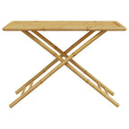 Juego de bistró plegable con cojines 5 pzas bambú blanco crema