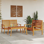 Juego de muebles de jardín 2 piezas madera maciza pino blanco