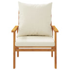Juego de muebles jardín 5 pzas con cojines madera maciza acacia