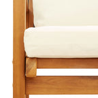 Juego de muebles jardín 5 pzas con cojines madera maciza acacia