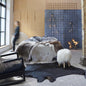Alfombra de piel de vaca auténtica beige 180x220 cm