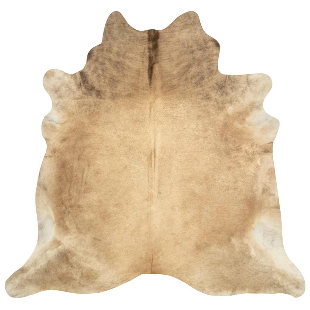 Alfombra de piel de vaca auténtica beige 180x220 cm