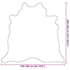 Alfombra de piel de vaca auténtica beige 180x220 cm