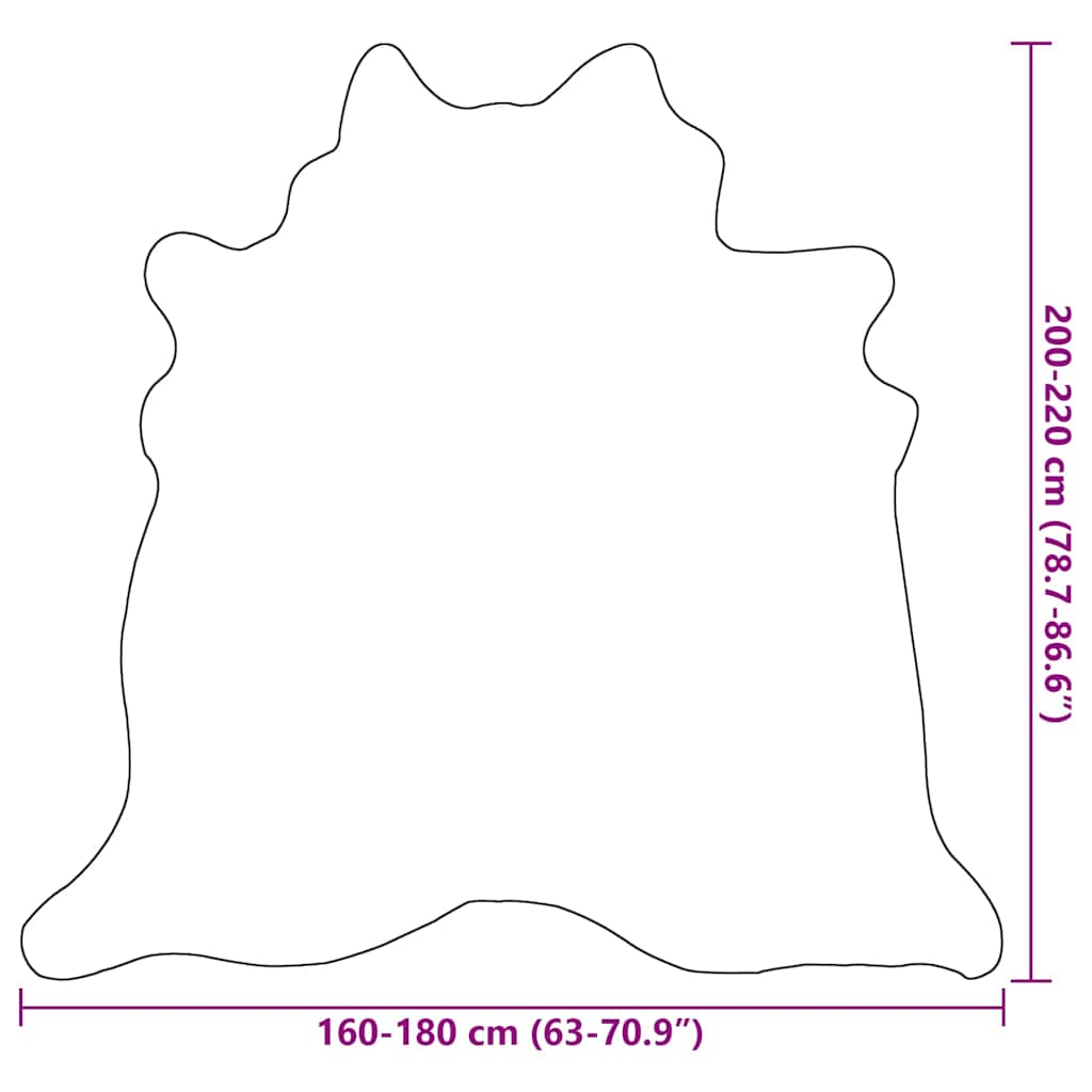 Alfombra de piel de vaca auténtica beige 180x220 cm