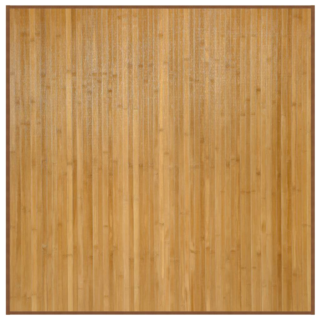 Alfombra cuadrada bambú color natural 100x100 cm