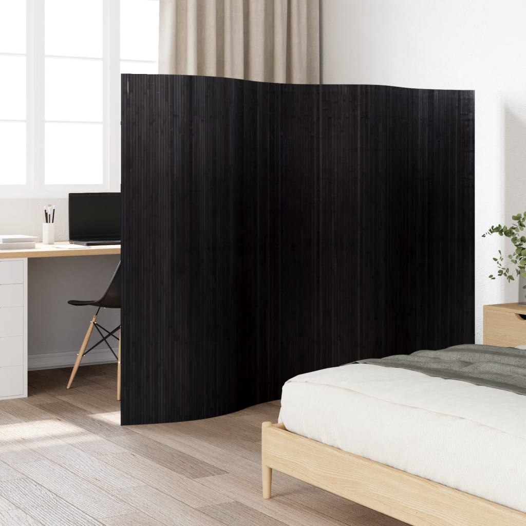 Biombo divisor de bambú blanco ancho 400 cm alto 165 cm