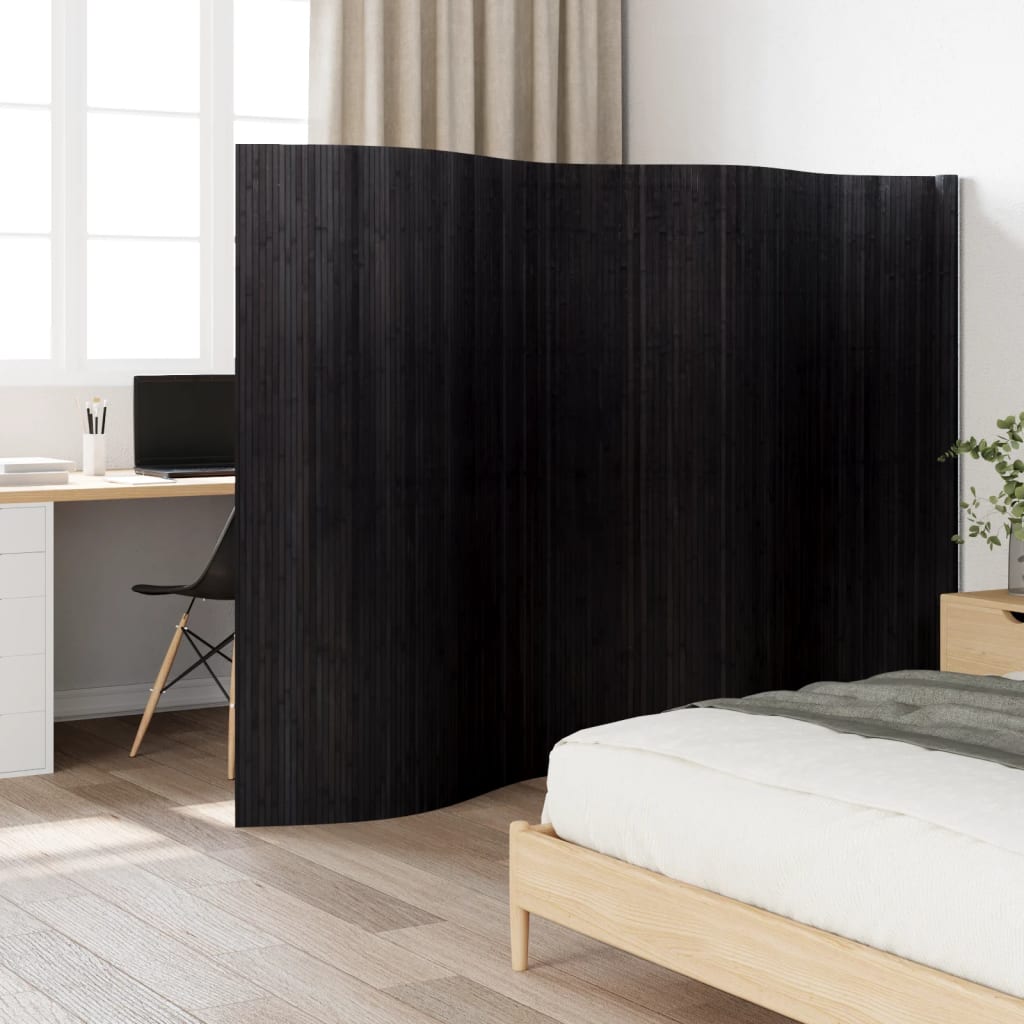 Biombo divisor de bambú blanco ancho 400 cm alto 165 cm