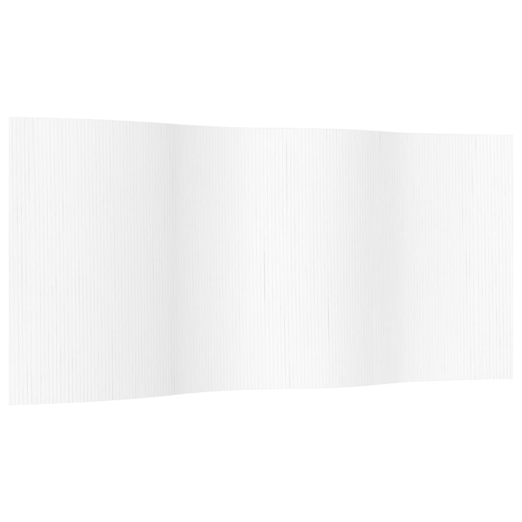 Biombo divisor de bambú blanco ancho 400 cm alto 165 cm