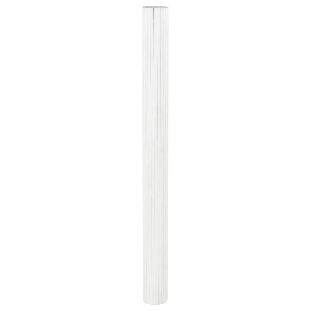 Biombo divisor de bambú blanco ancho 400 cm alto 165 cm
