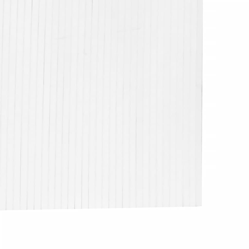 Biombo divisor de bambú blanco ancho 400 cm alto 165 cm
