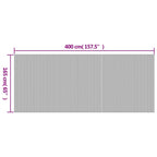 Biombo divisor de bambú blanco ancho 400 cm alto 165 cm