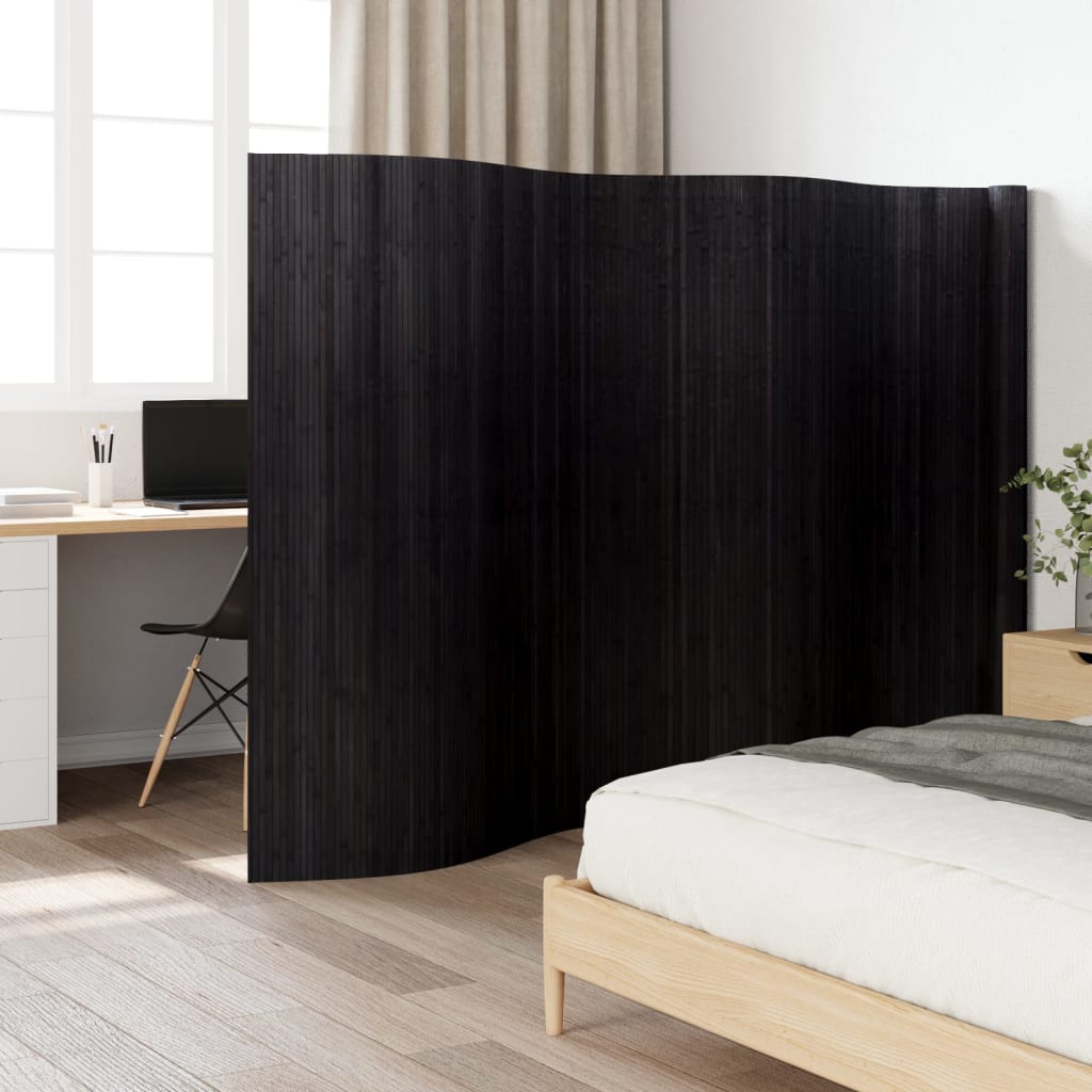 Biombo divisor de bambú blanco ancho 400 cm alto 165 cm