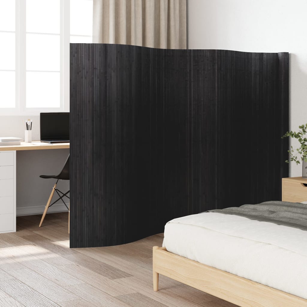 Biombo divisor de bambú blanco ancho 400 cm alto 165 cm