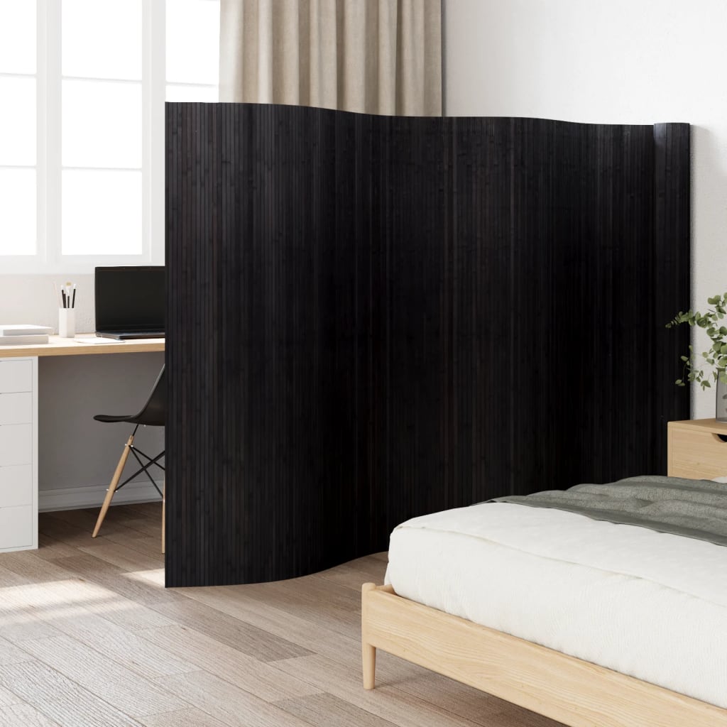 Biombo divisor de bambú blanco ancho 400 cm alto 165 cm